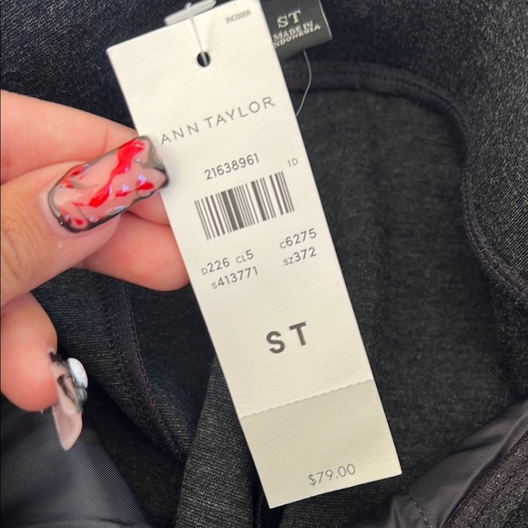NWT Ann Taylor Loft Charcoal Gray Skinny BiStretch Comfort Pants w/Zip Pockets S - Picture 9 of 10
